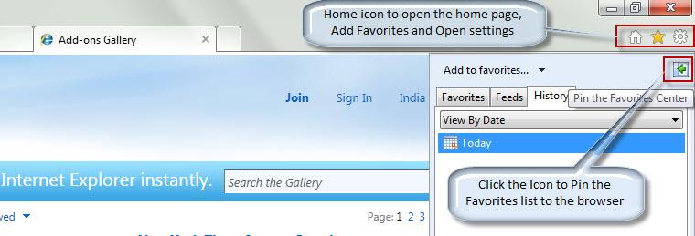 IE 9 Home page