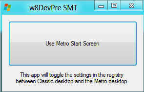 Start Menu Toggle screen shot
