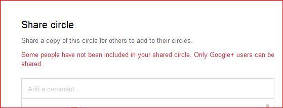 Share feature in Google+