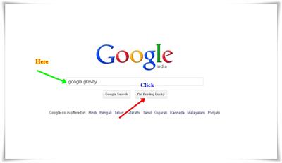 ‘Google Gravity’ magic trick – Now I am feeling 