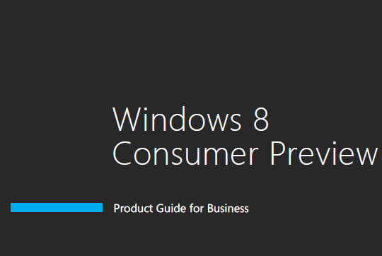 Windows 8 Consumer Preview guide + mediafire link