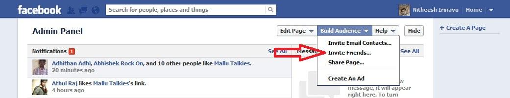 How to invite friends to a page easily in Facebook