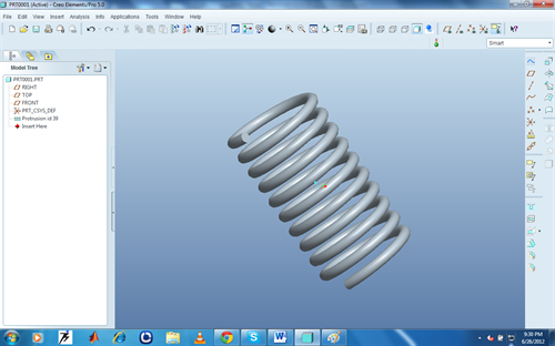helical spring in pro e