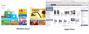 Windows 8 Vs Mac OS X Mountain Lion image store
