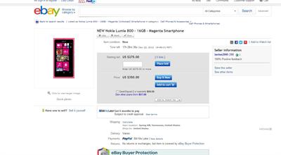 buy nokia lumia 800 online