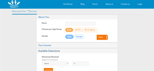 Calculate your income tax as per new Budget-Tax Planner by HamaraTax