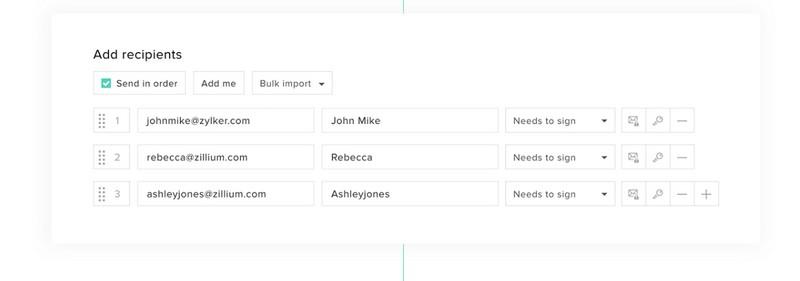 add recipients