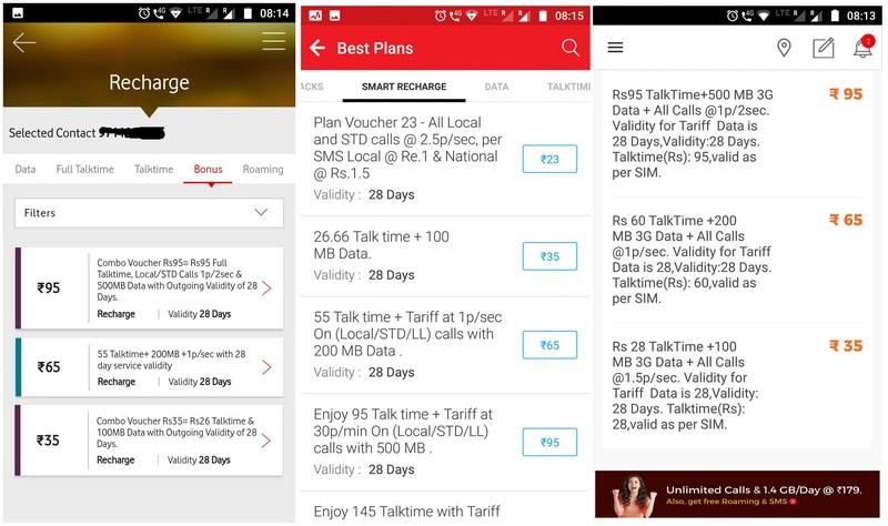 Tata Docomo Recharge Chart