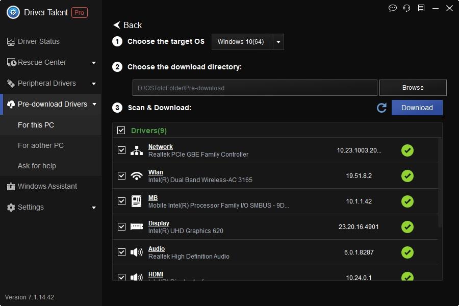 Pre-download stable drivers