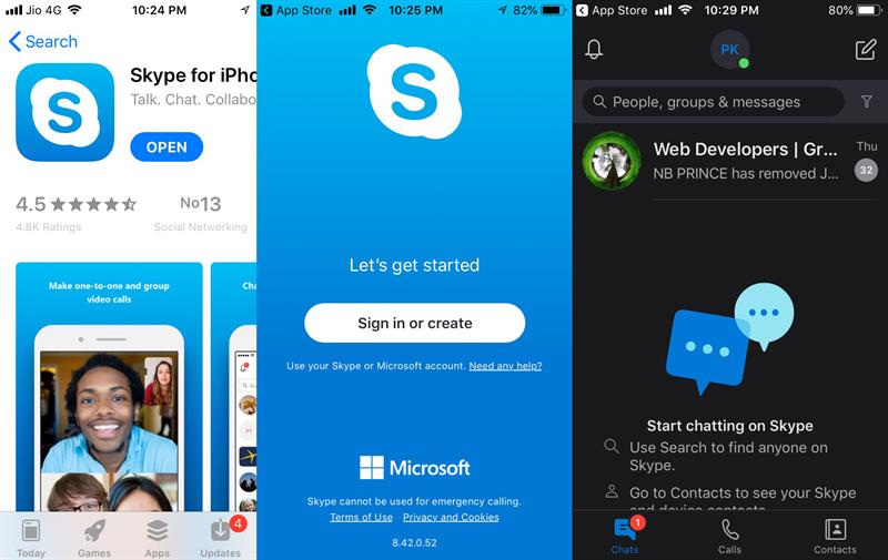 Skype HD VoIP call
