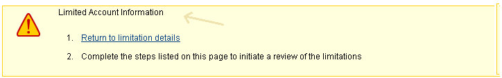 Know about Limited Paypal account access