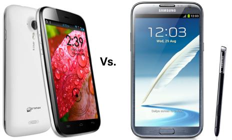 Comparison : Micromax Canvas A116 HD with Samsung Galaxy Note 2