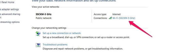 wifi click on wifi