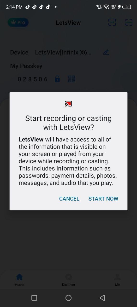 Recording or casting with Letsview